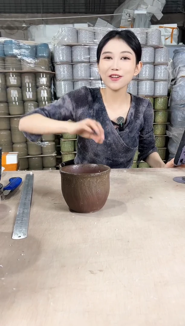 【闪购商品】陶瓷紫砂树纹13x10