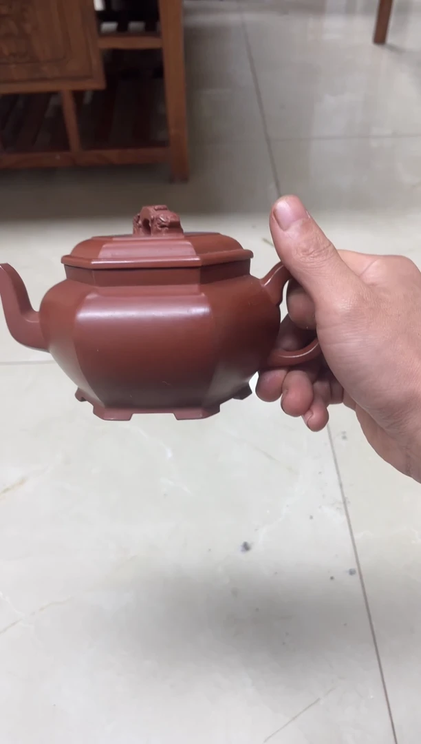 茶壶紫砂玩*玩六方雕塑