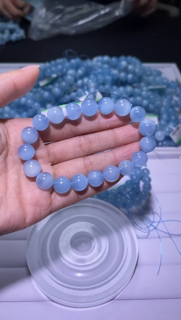 1海蓝宝石（处理）J130-10mm海蓝宝单圈-多样性发其一