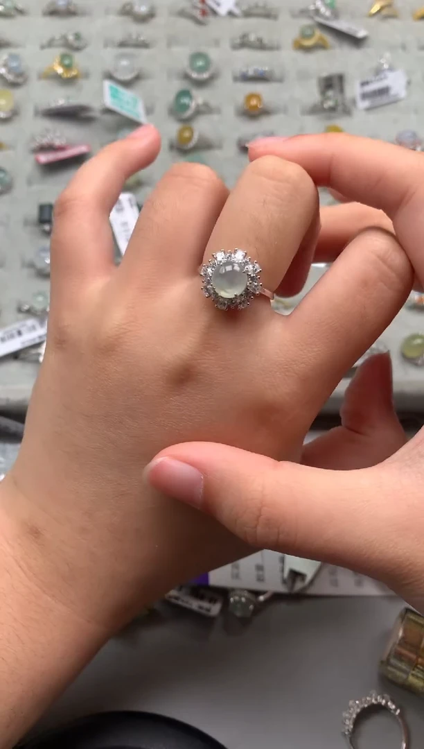 银S925镶嵌戒指翡翠17