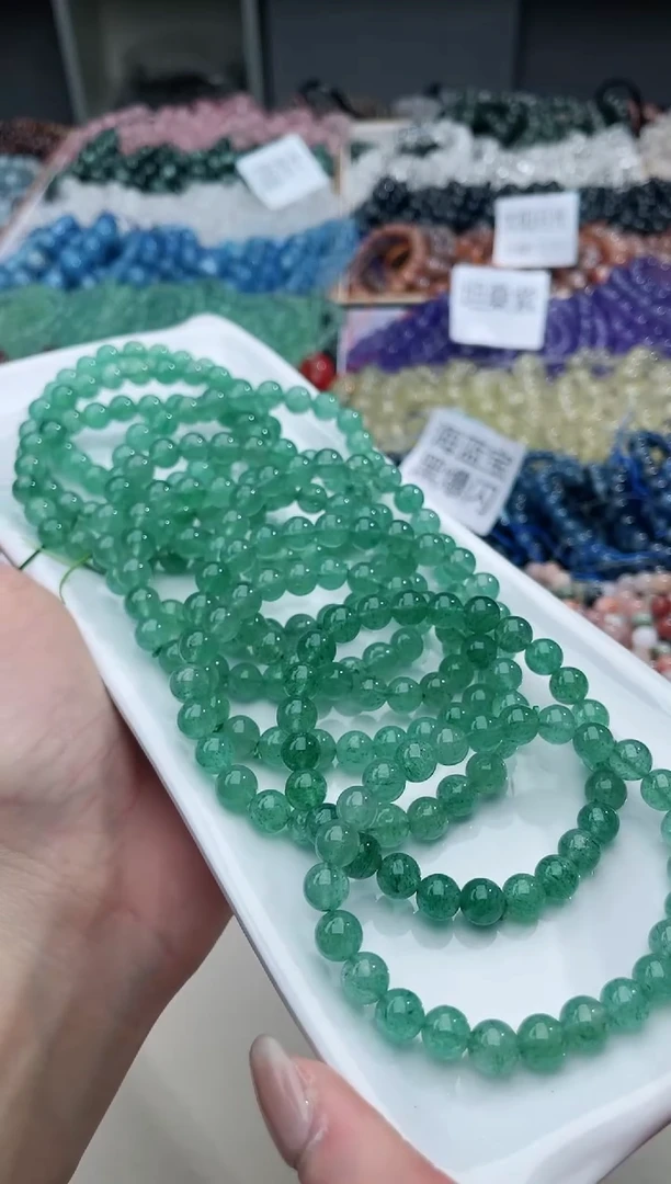 【闪购商品】水晶手链银S925镶嵌绿草莓618