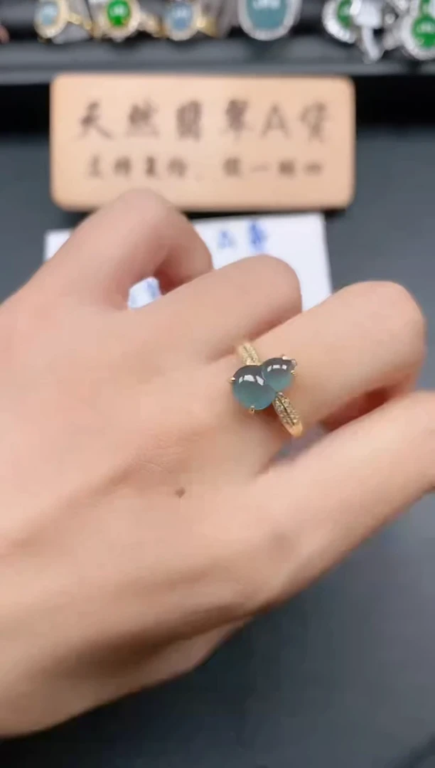 银S925镶嵌戒指翡翠1111111