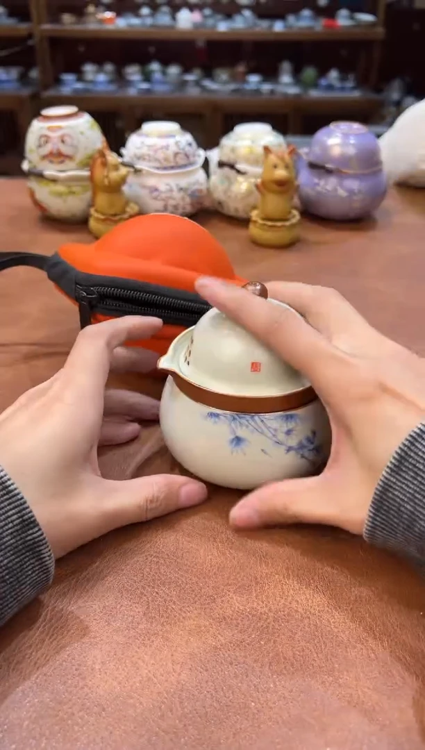 真的很便宜会开片的旅行茶具