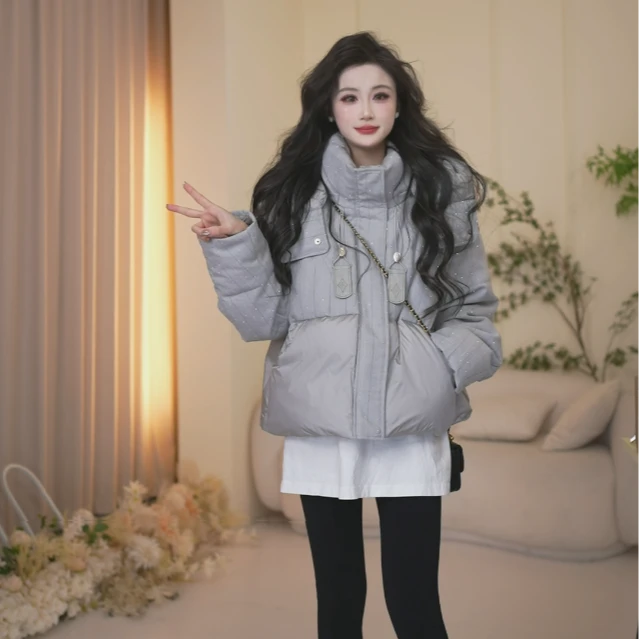 Basic House/百家好JN秋冬时尚设计师女款星空羽绒服女A24DY952