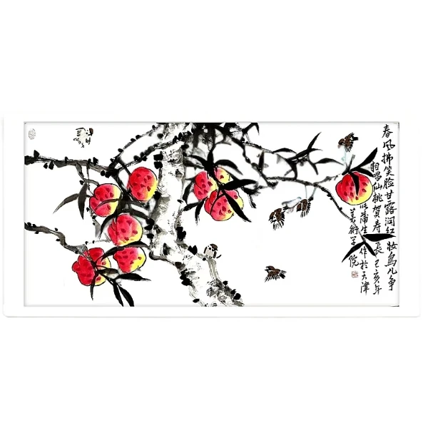 张蒲生作品138X68尺国画 仙桃贺寿