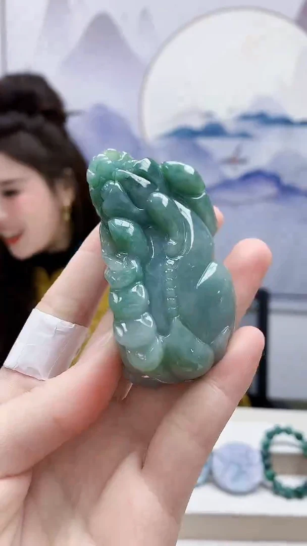 未镶嵌定制翡翠4829ry-毛货挂件48