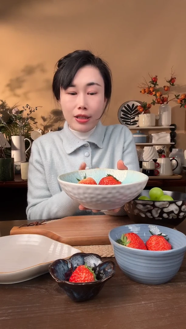 【闪购商品】瓷片6.8英寸异形窑变碗微瑕