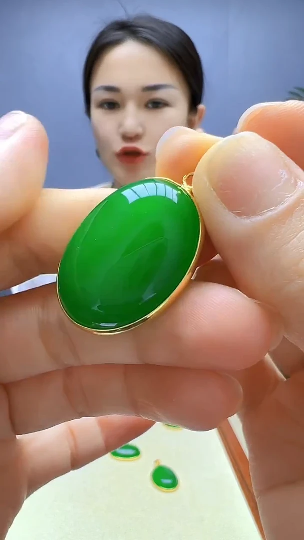 翡翠14K金镶嵌颈饰丹丹diy颈饰