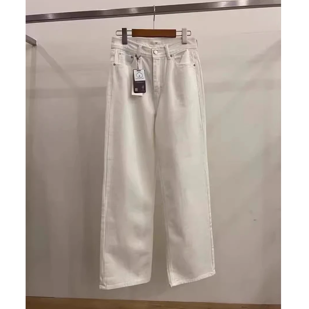 泡菜 AGO 2025新款 纯色百搭高腰显瘦直筒牛仔裤女