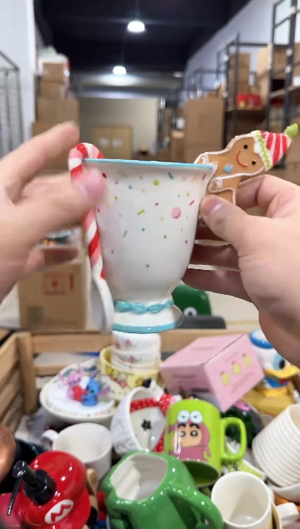 瓷片姜饼人一杯一勺