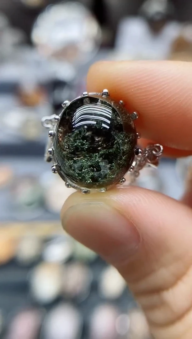银S925镶嵌珠宝半成品水晶?***?定制定制