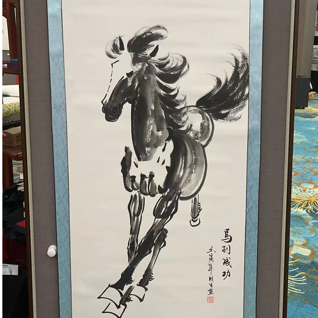 橱窗展示/文峰美术/潘/宣纸国画/带证书