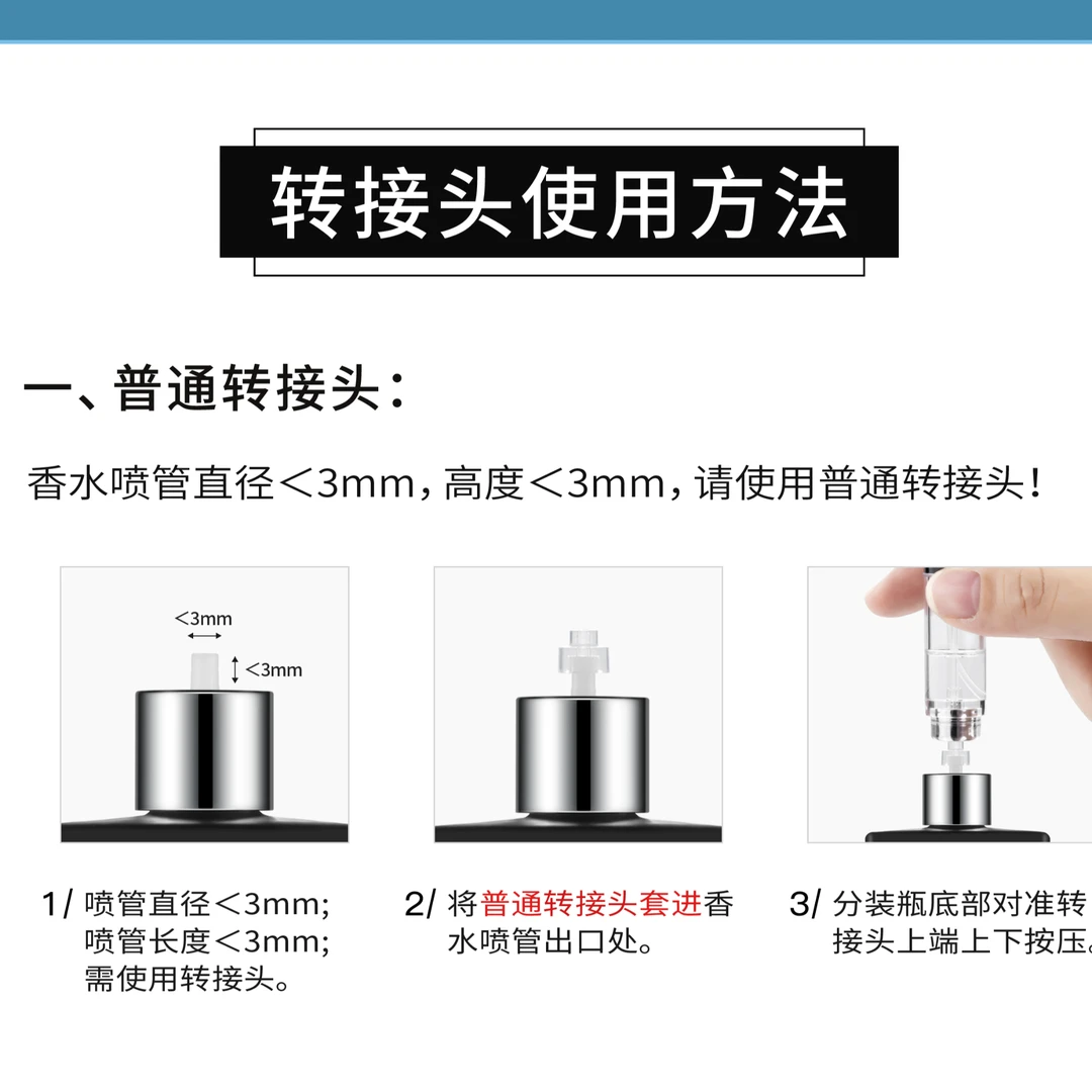 louischanzl/路易香浓转接件辅助底充香水分装瓶适用特殊香水喷口