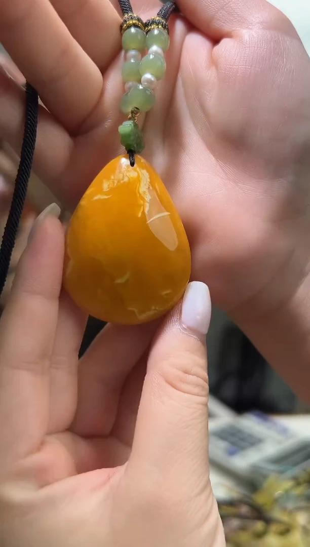 裸石琥珀未镶嵌琥珀蜜蜡吊坠