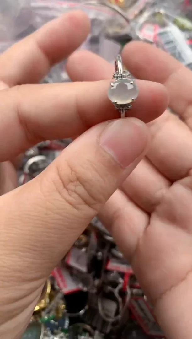 银S925镶嵌戒指翡翠2222   7