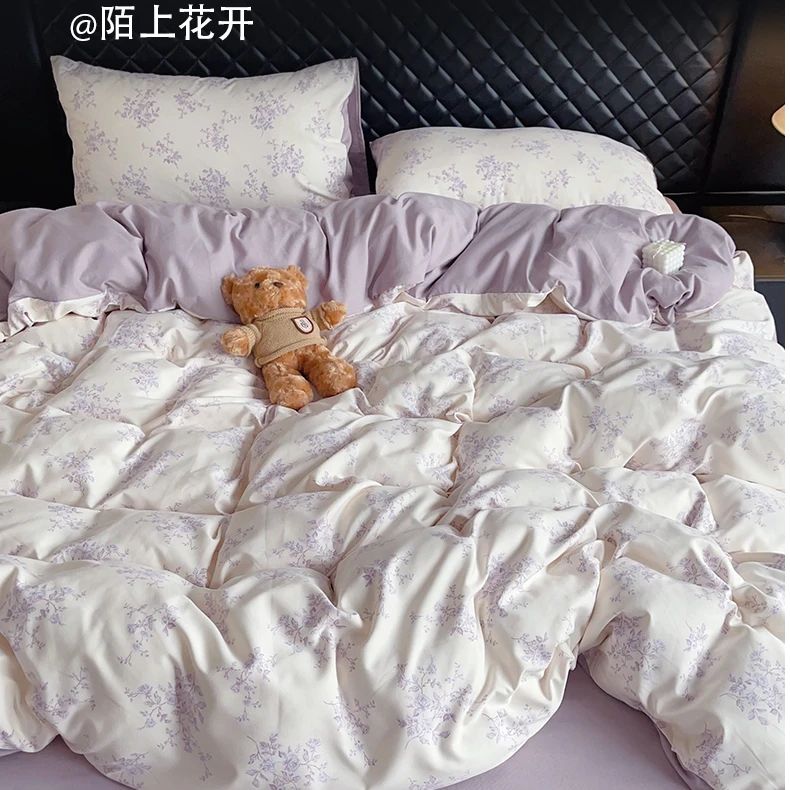 森逸 ForestEase2025加厚磨毛双层纱春田系列复古韩式单人小碎花