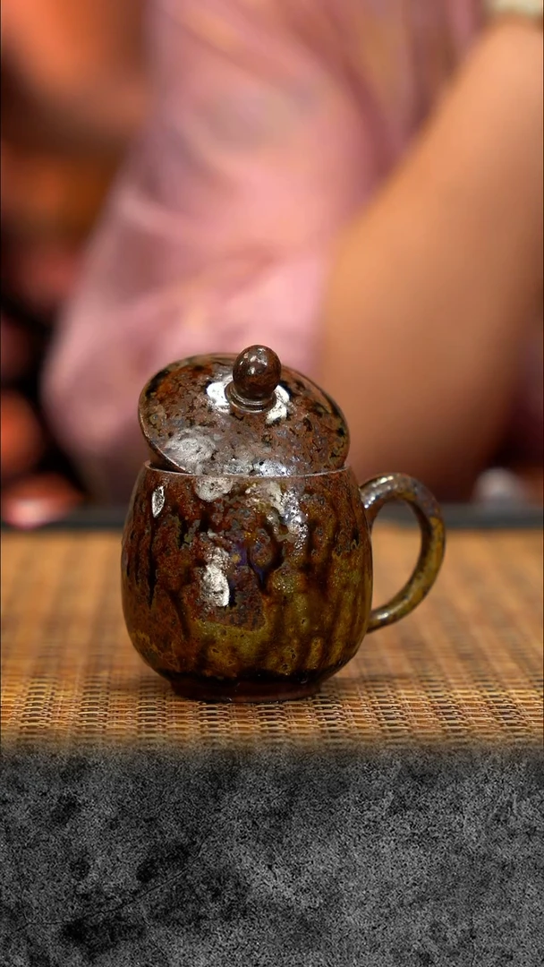 紫砂 宜兴紫砂 GFY 沉香木  小盖杯