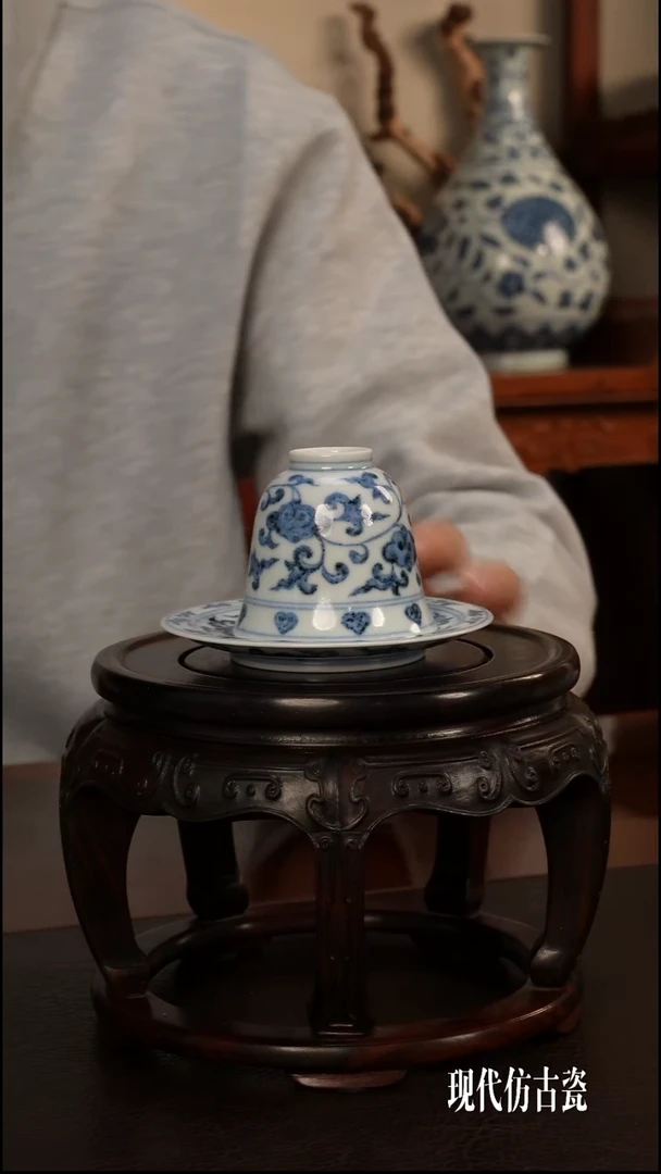 景德镇陶瓷艺术灵芝纹