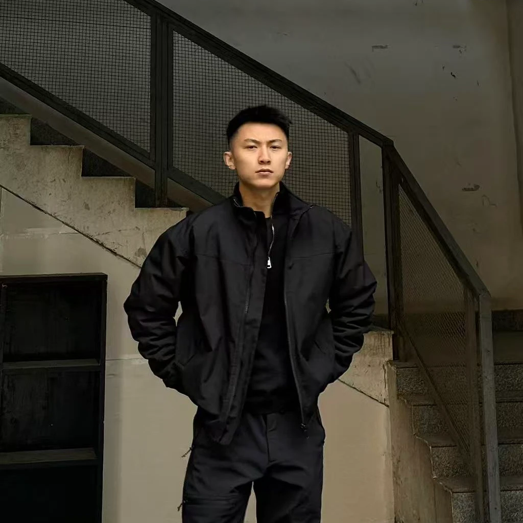 美式教练夹克三防立领休闲潮流痞帅复古秋款户外工装飞行百搭外套