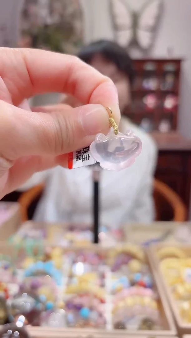 【闪购商品】水晶吊坠(不含链)18K金镶嵌设计款珠串