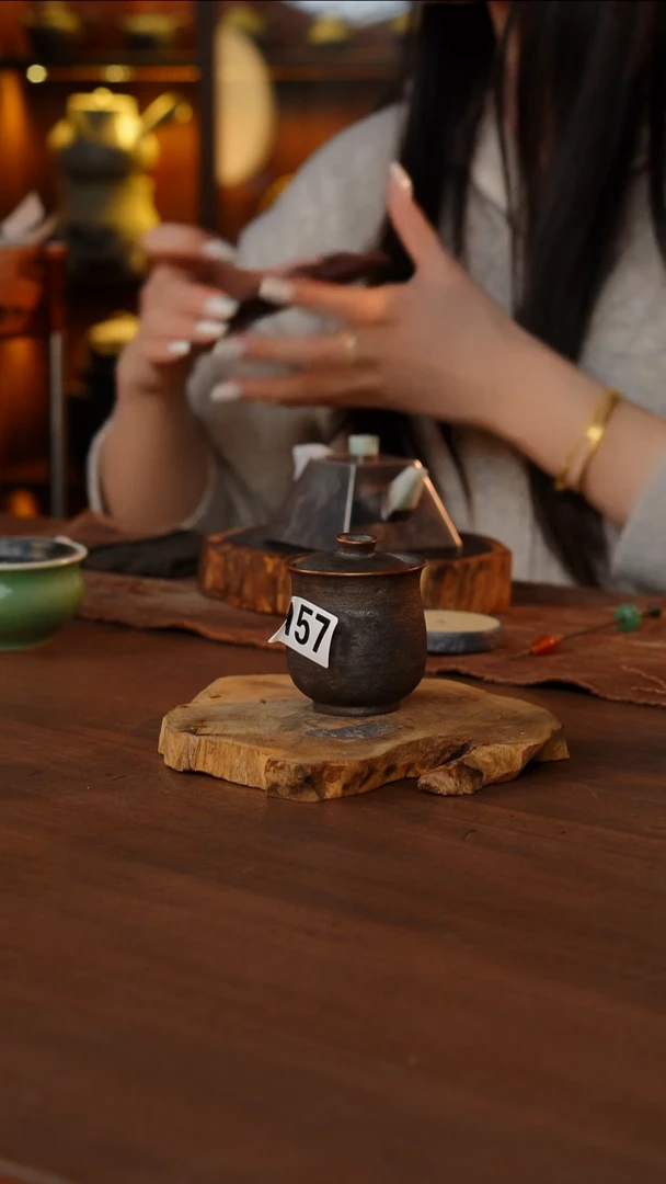 包铜黑mini盖碗.157