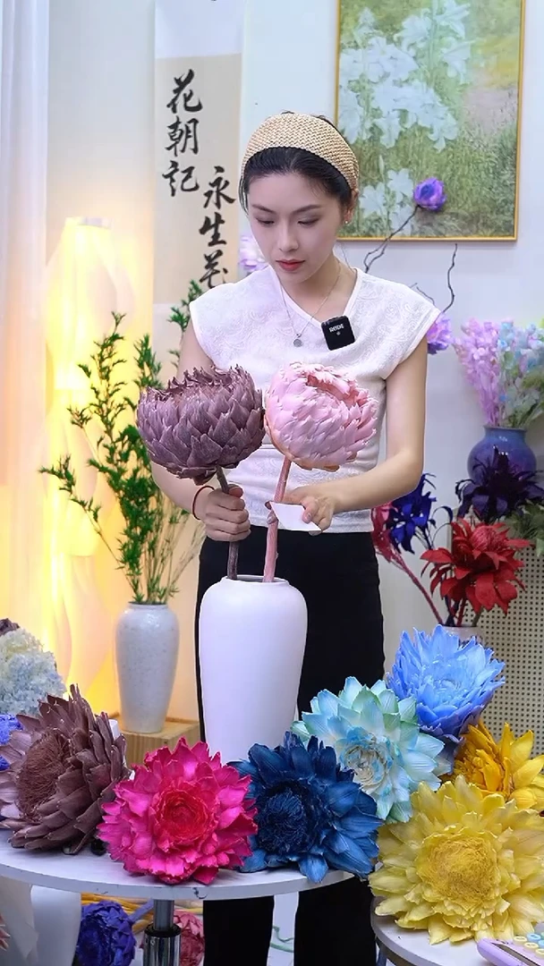永生洋蓟卡粉【微微泛白】+粉橘730