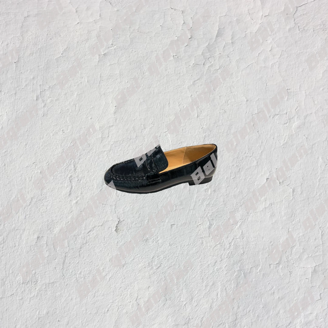 2658-2时尚超软真皮褶皱浅口单鞋  潮流新款百搭浅口皮鞋