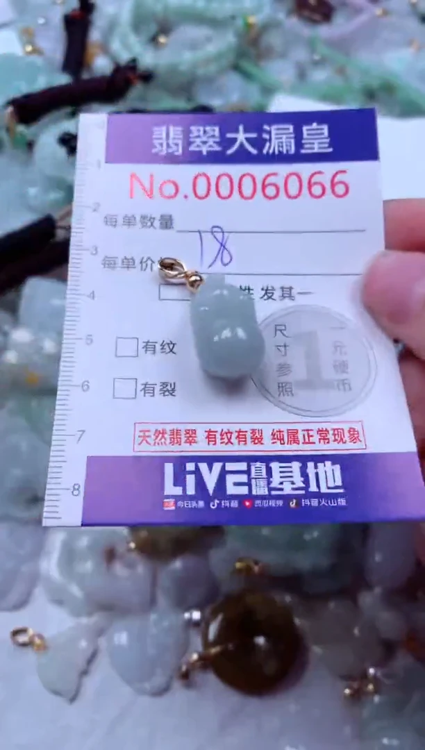 吊坠(不含链)未镶嵌翡翠6066