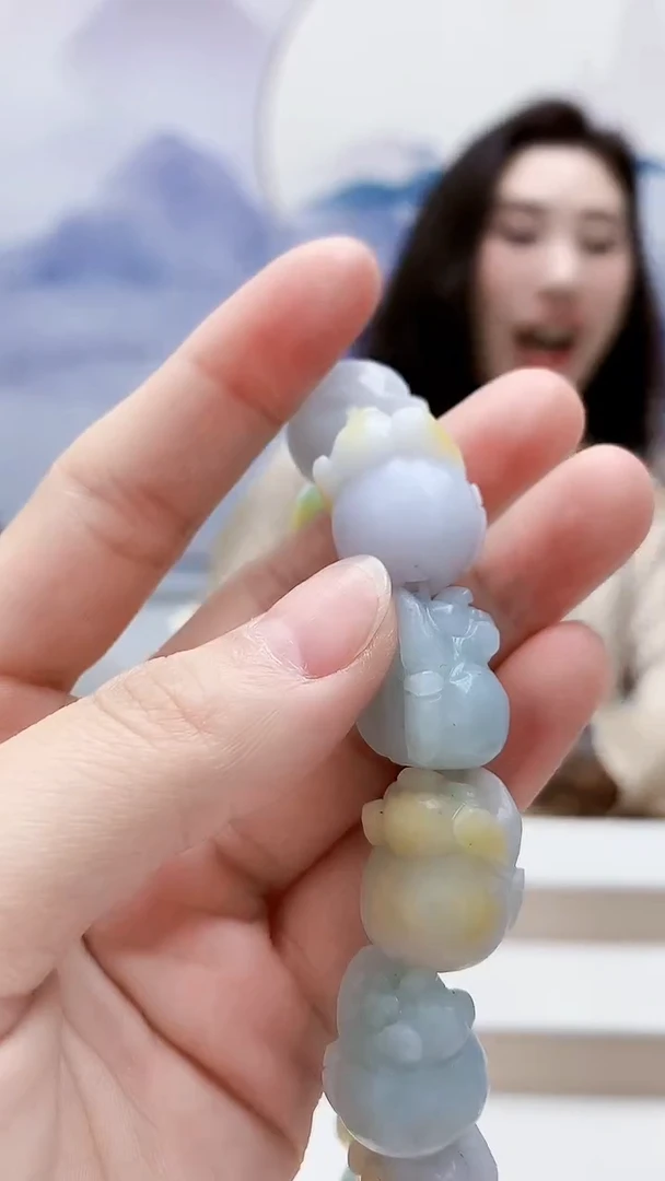 未镶嵌定制翡翠4829lr-毛货手串54