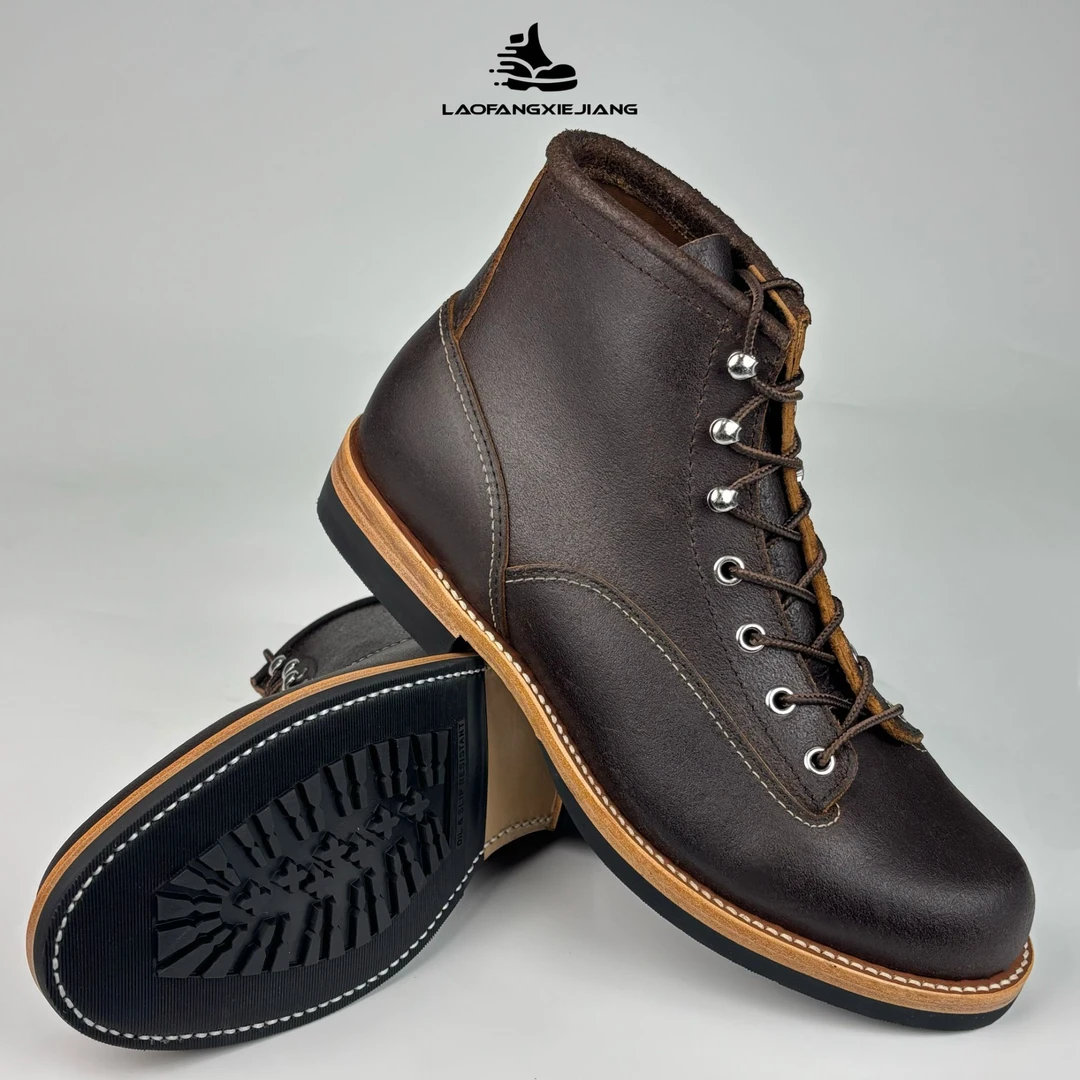 LFXG老方工装靴2925腊肉皮底皮跟270缝线沿条固特异工艺美式复古
