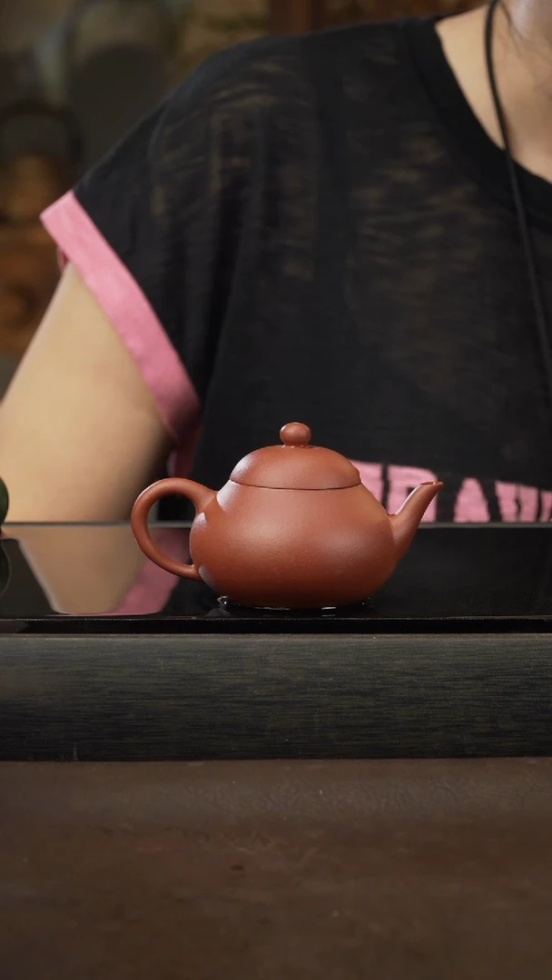 茶壶紫砂18 梨形 赵庄朱泥 120cc
