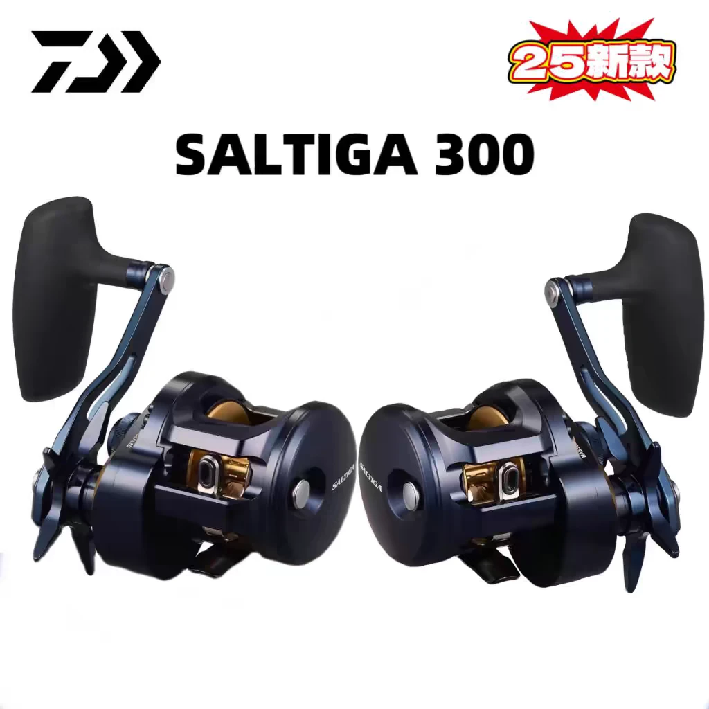 25新款达亿瓦 SALTIGA 300海钓慢摇铁板轮近海铁板钓船钓轮青物轮