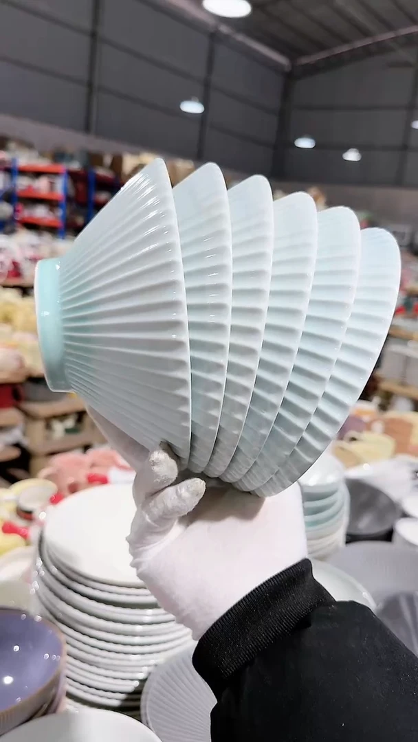 【闪购商品】瓷片6个斗笠7英寸 微瑕