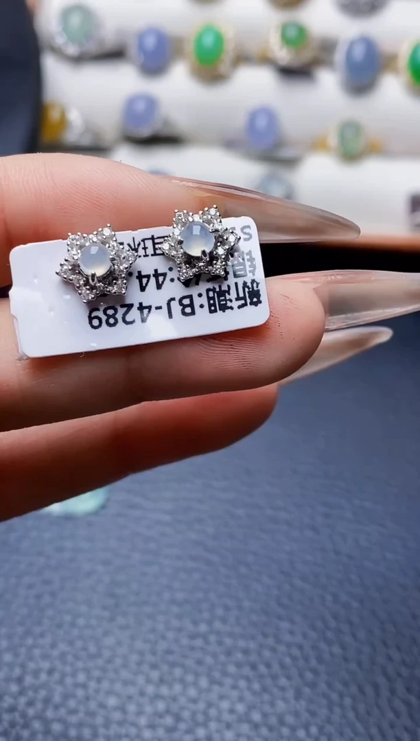 银S925镶嵌戒指翡翠6693