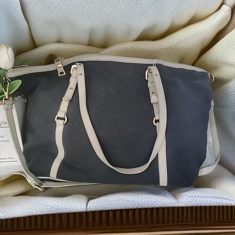 95新 Prada/普拉达 拼色 手提单肩包 1351 4177