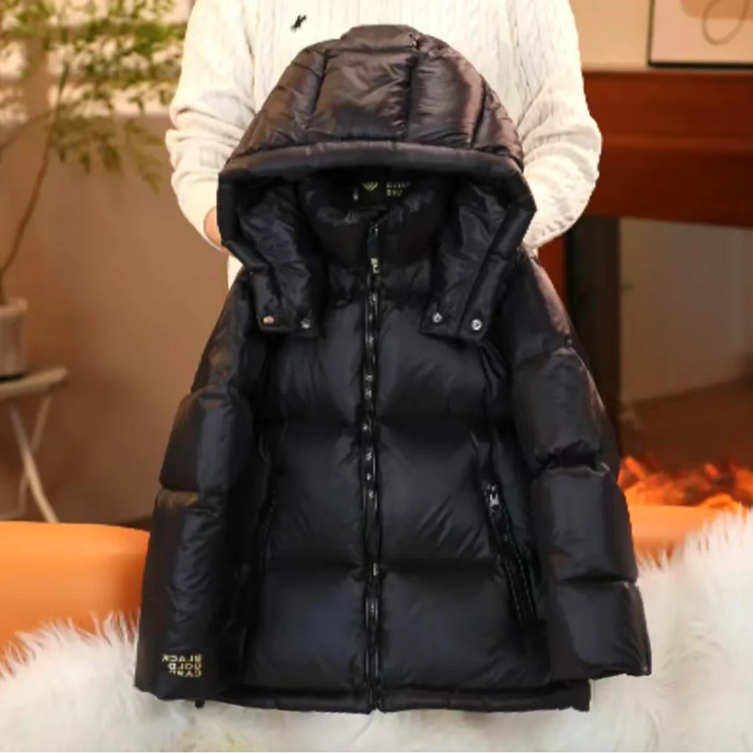 02新款黑金款儿童羽绒服男童女童中大童保暖冬季连帽外套一件过冬