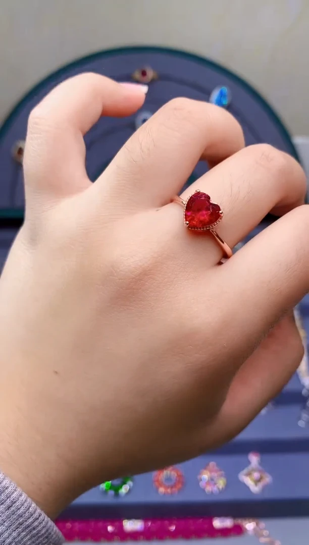 【闪购商品】红宝石戒指银S925镶嵌2