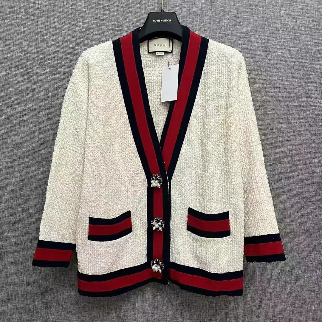 99新 GUCCI/古驰 有奢友得严选丨红边开衫38码00407