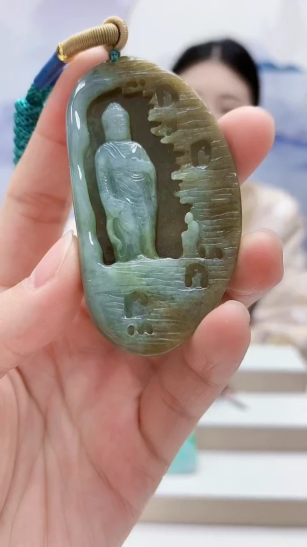 未镶嵌定制翡翠4812lr-毛货挂件59