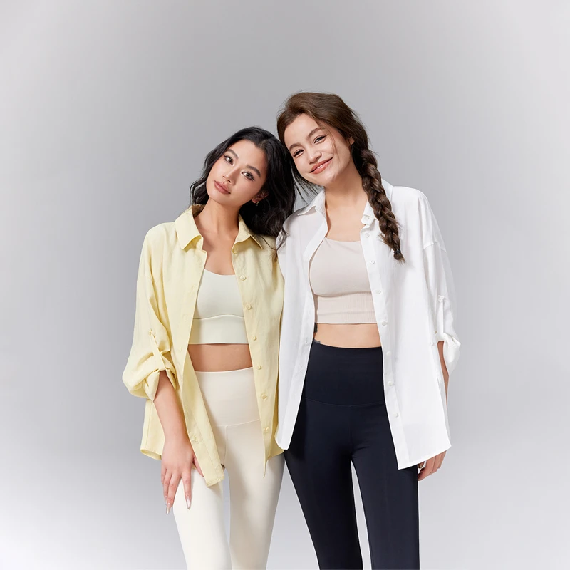 天丝亚麻时尚百搭夏季透气长袖衬衣 MY2519