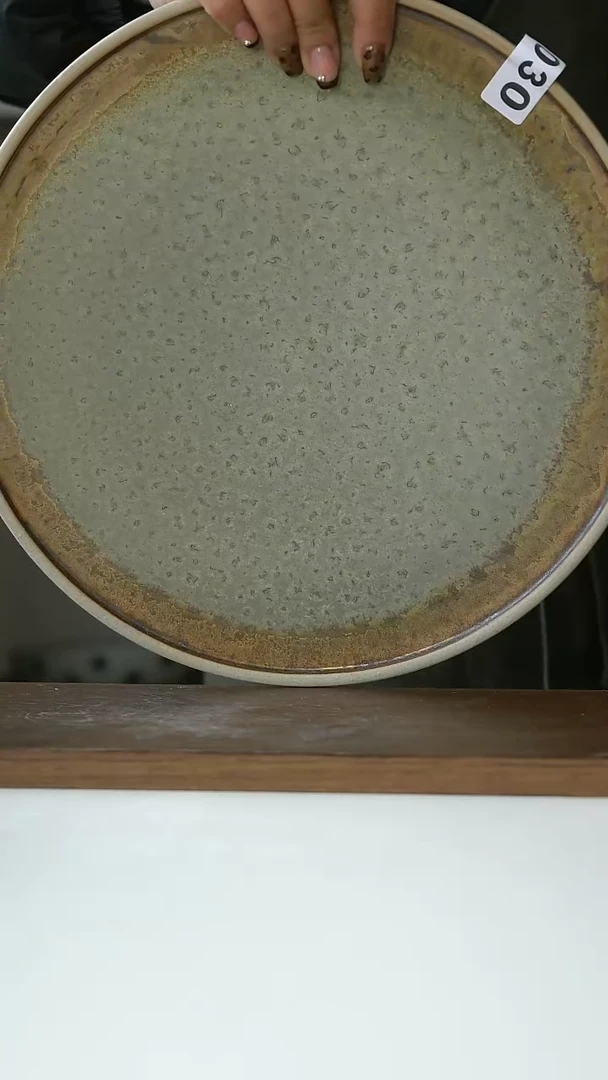 【闪购商品】陶瓷030熔岩粗陶盘@4-2@