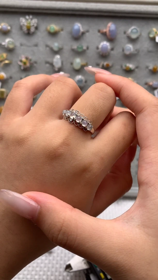 银S925镶嵌戒指翡翠11