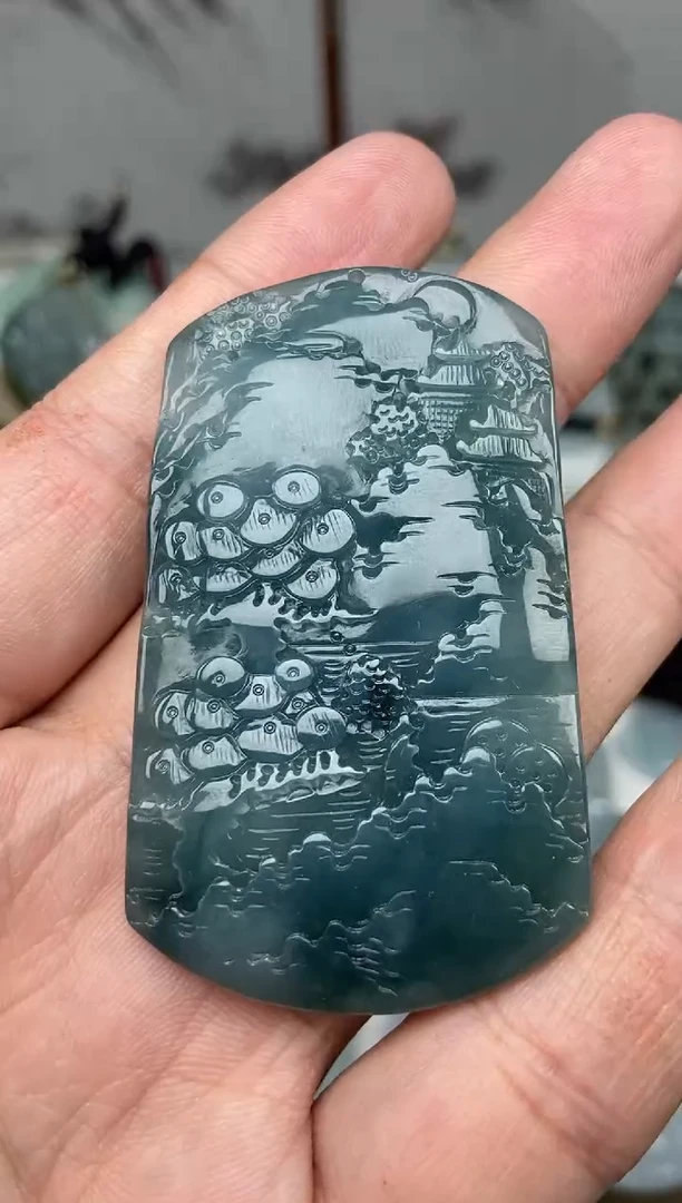 颈饰未镶嵌翡翠山水