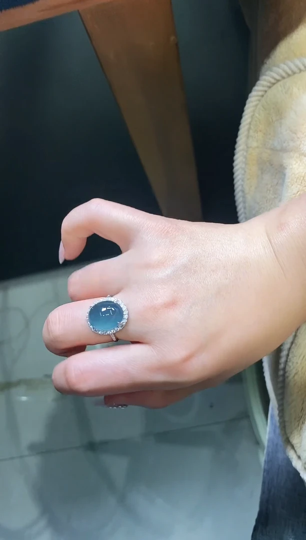 银S925镶嵌戒指翡翠111