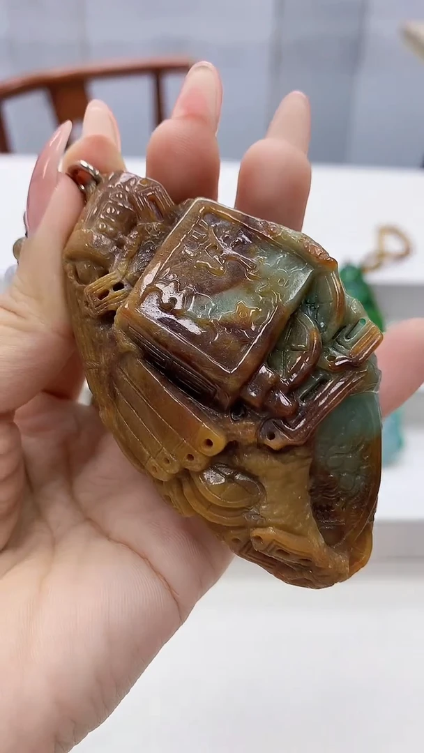 未镶嵌定制翡翠4990ty-毛货挂件75