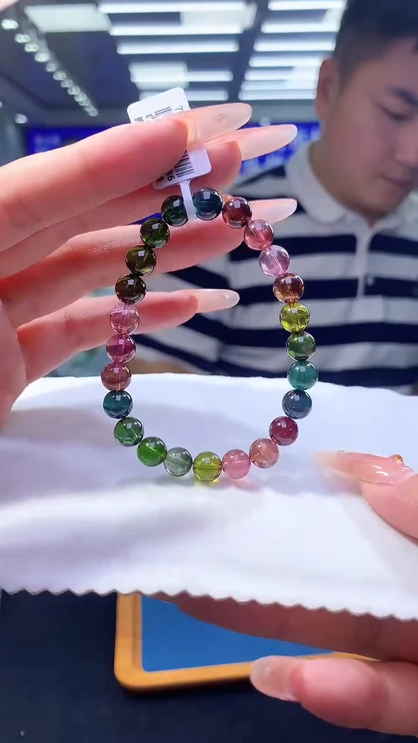 手链未镶嵌碧玺老料碧玺单圈  7D