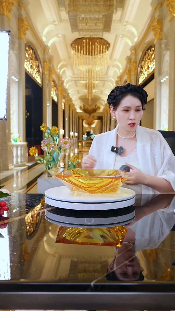 摆件砳JY0076-2金色艺术果盘