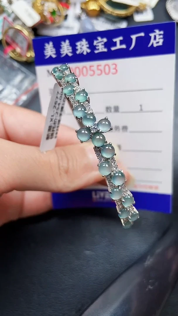 颈饰银S925镶嵌翡翠5503