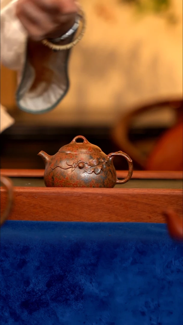 紫砂 紫砂 宜兴紫砂 CJY 墨金烧  秦权