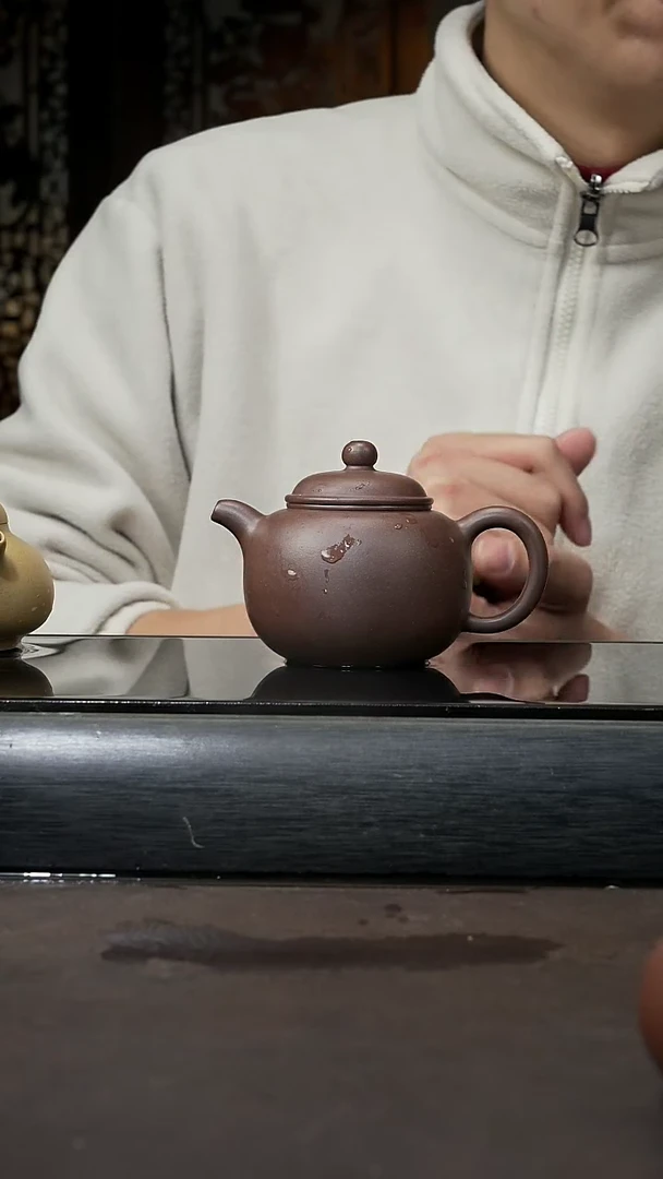 【闪购商品】紫砂茶壶老紫泥 匏尊190cc 063